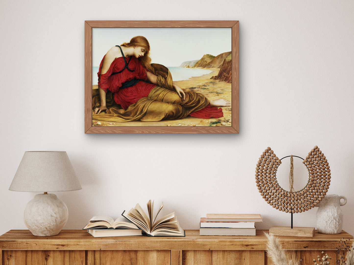 Ariadne at Naxos by Evelyn De Morgan 1877, Wall Art Print, Fine Art Reproduction, Museum Quality Decor, Poster