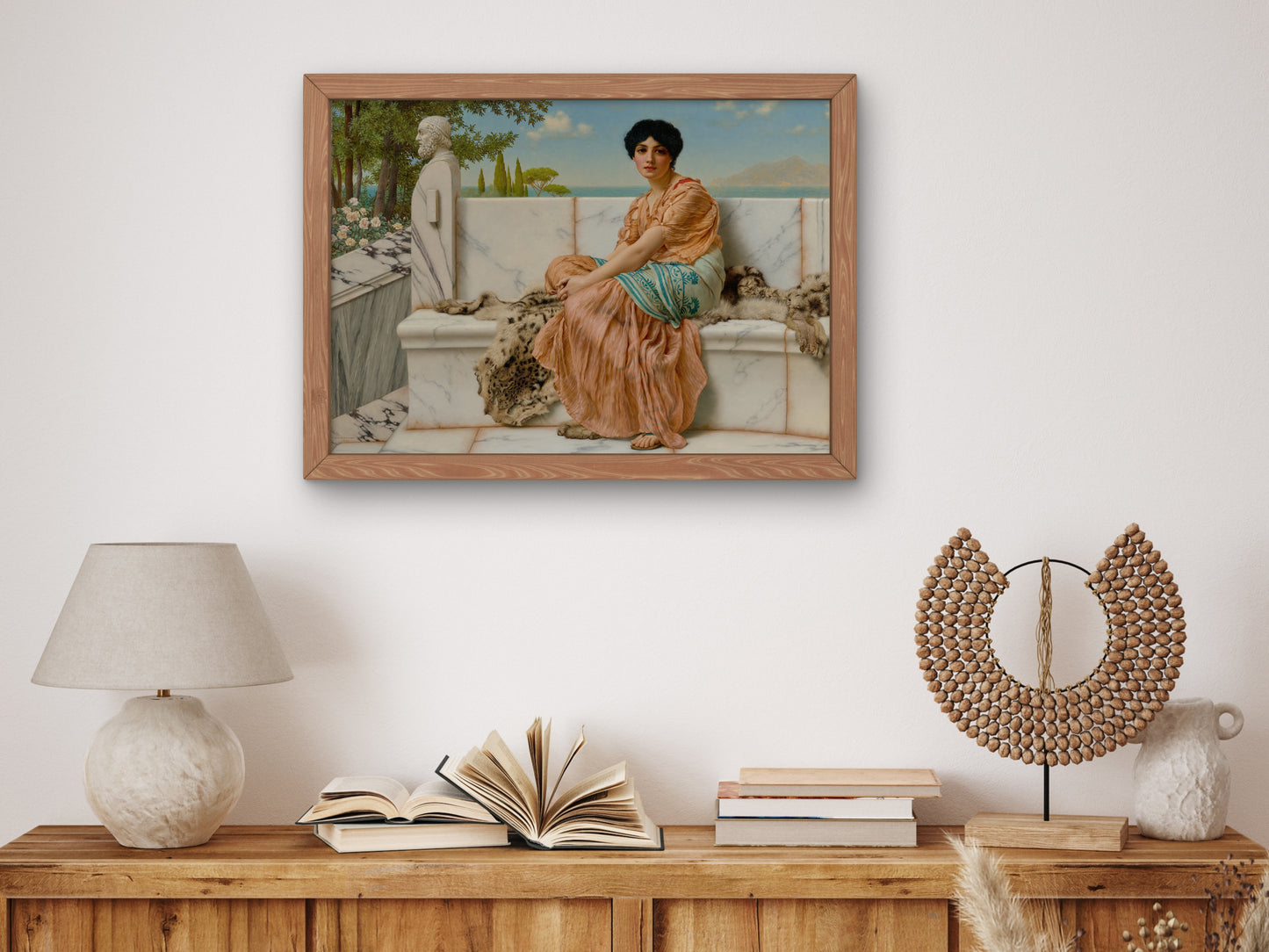 Reverie by John William Godward 1904, Wall Art Print, Fine Art Reproduction, Museum Quality Decor, Poster