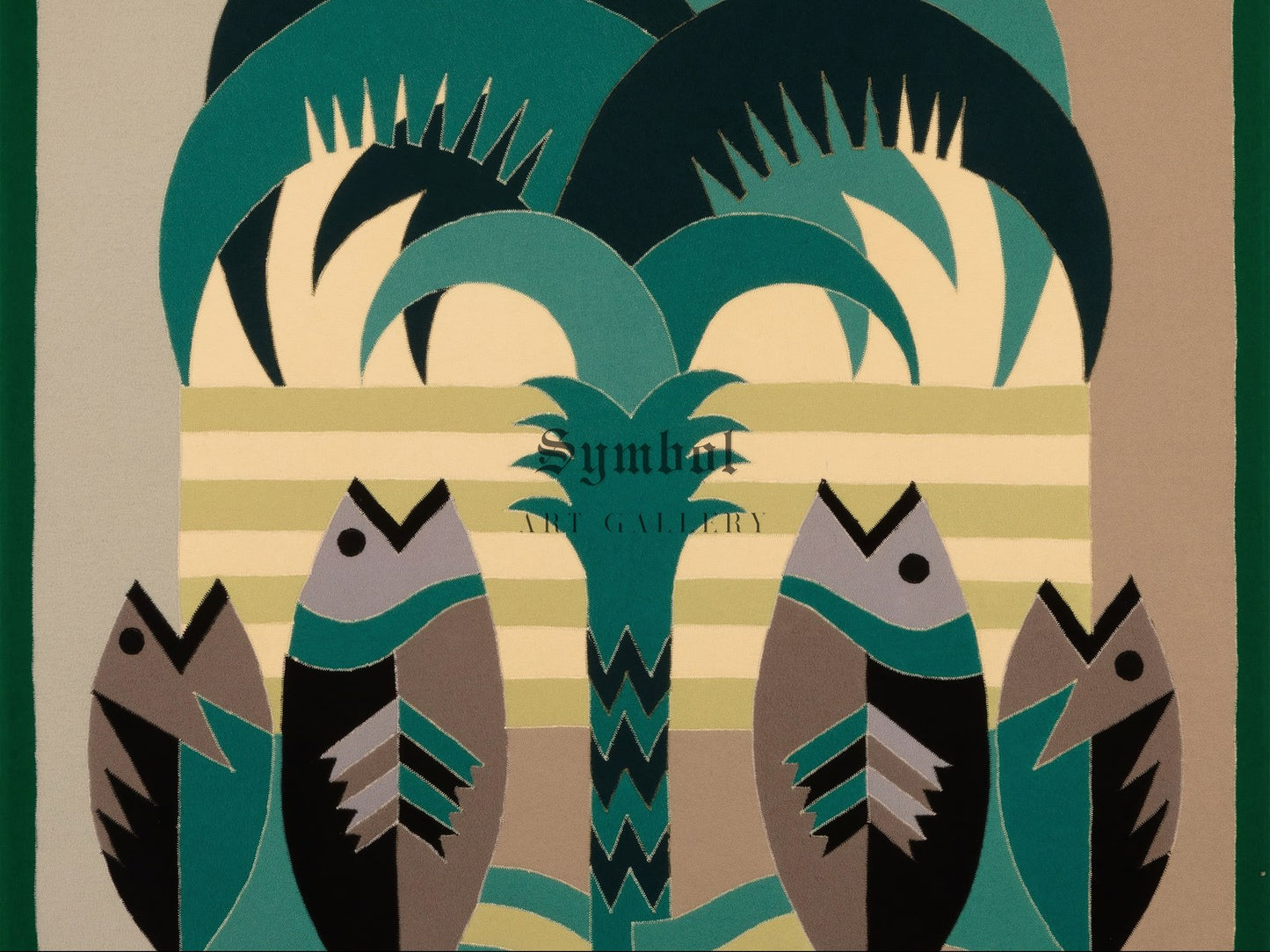 Palma e pesci by Fortunato Depero 1937, Wall Art Print, Fine Art Reproduction, Museum Quality Decor, Poster