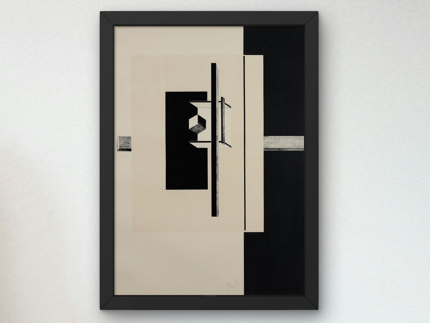 Proun Rob Levnis and Chapman Hannover by Lazar Lissitzky 1923, Wall Art Print, Fine Art Reproduction, Museum Quality Decor, Poster