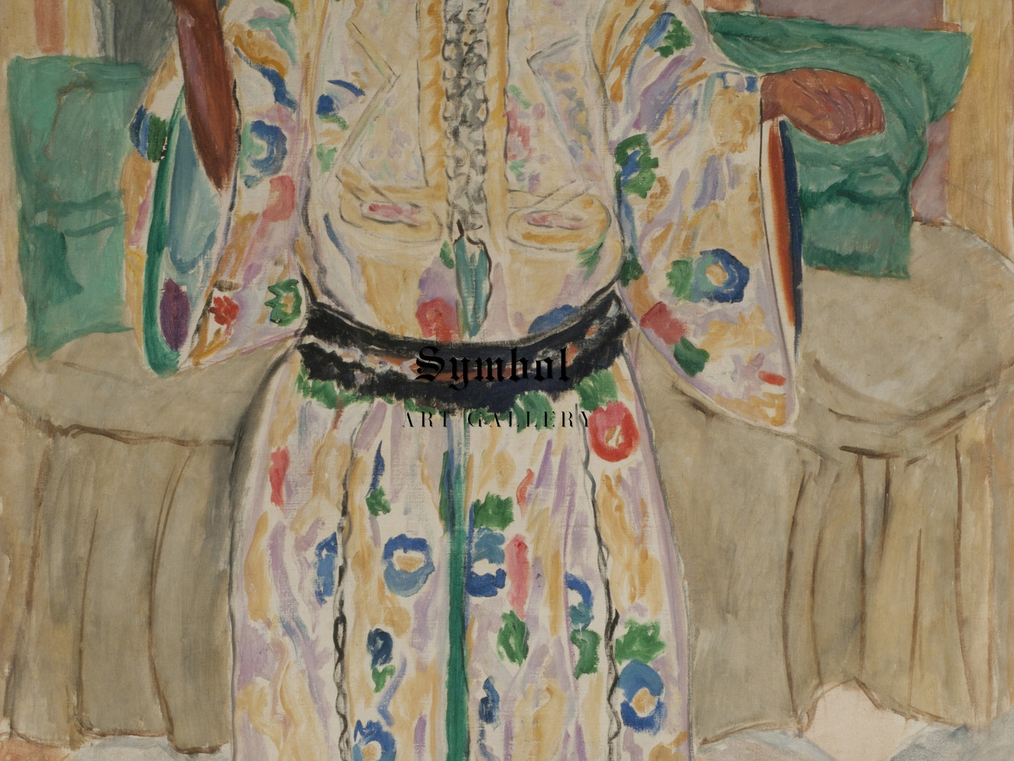 Moorish Woman by Francisco Iturrino 1911, Wall Art Print, Fine Art Reproduction, Museum Quality Decor, Poster