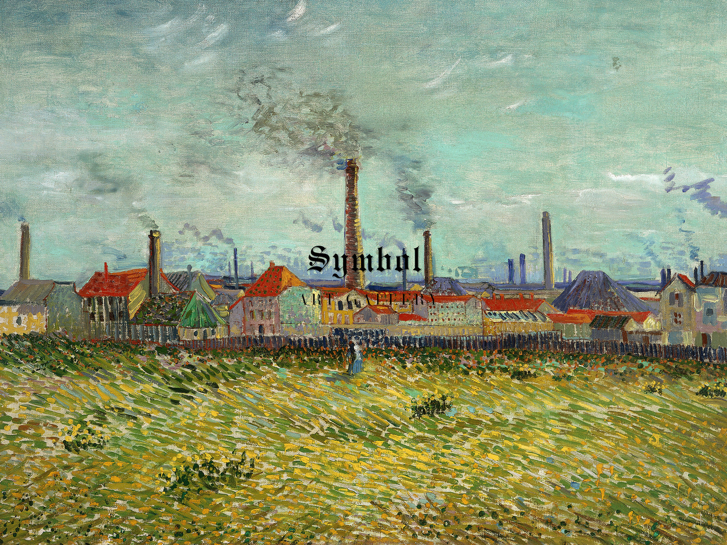 Factories at Clichy by Vincent van Gogh 1887, Wall Art Print, Fine Art Reproduction, Museum Quality Decor, Poster