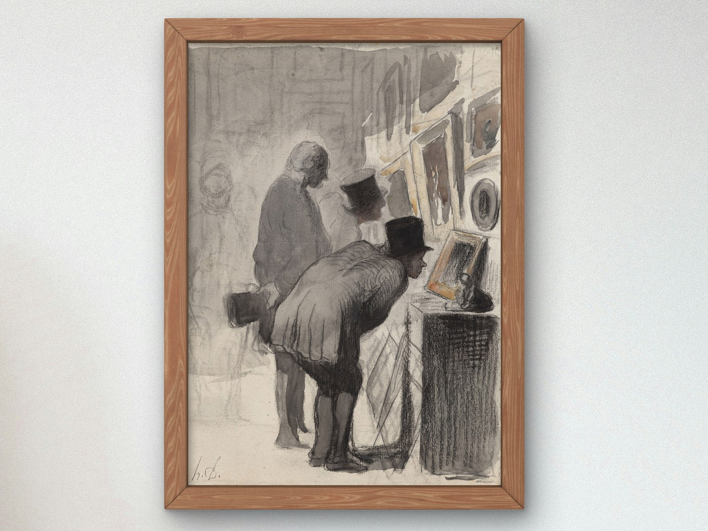 Art Lovers by Honoré Daumier 1863, Wall Art Print, Fine Art Reproduction, Museum Quality Decor, Poster