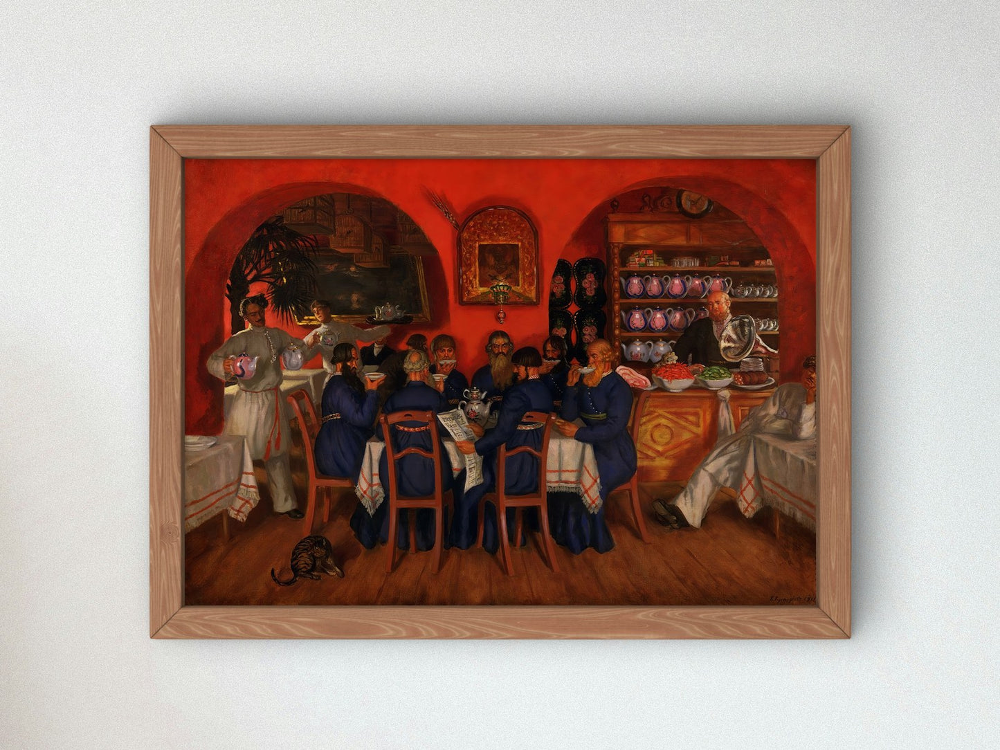 Moscow Traktir by Boris Kustodiev 1916, Wall Art Print, Fine Art Reproduction, Museum Quality Decor, Poster