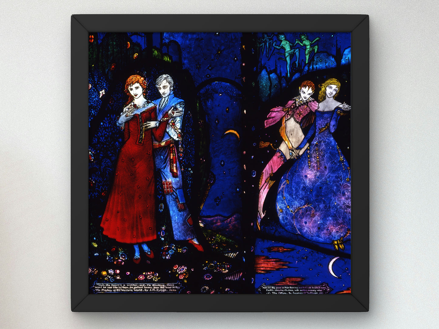 The Playboy of the Western World and The Others Geneva Window by Harry Clarke 1926, Wall Art Print, Fine Art Reproduction, Museum Quality