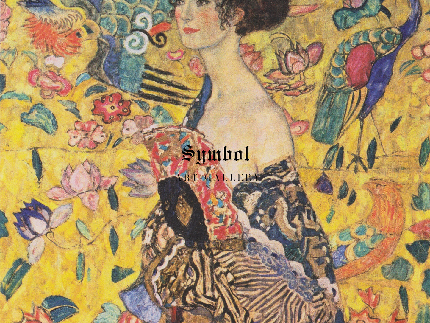 Woman with Fan by Gustav Klimt 1917, Wall Art Print, Fine Art Reproduction, Museum Quality Decor, Poster