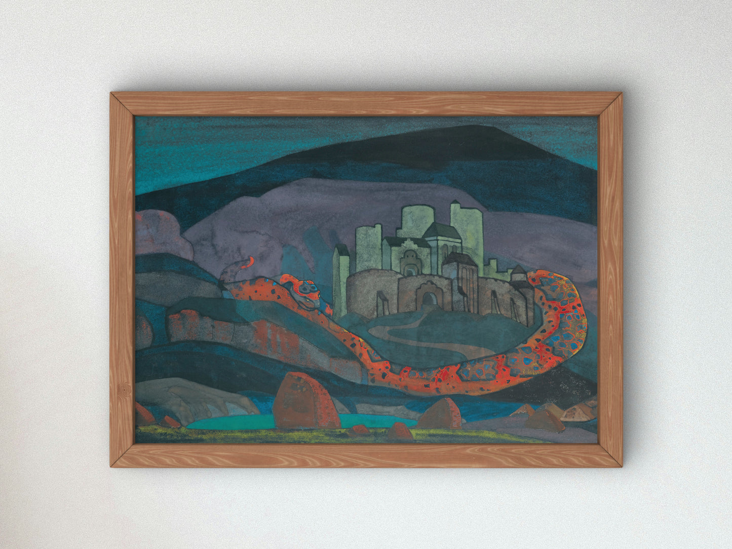 The Doomed City by Nicholas Roerich 1914, Wall Art Print, Fine Art Reproduction, Museum Quality Decor, Poster