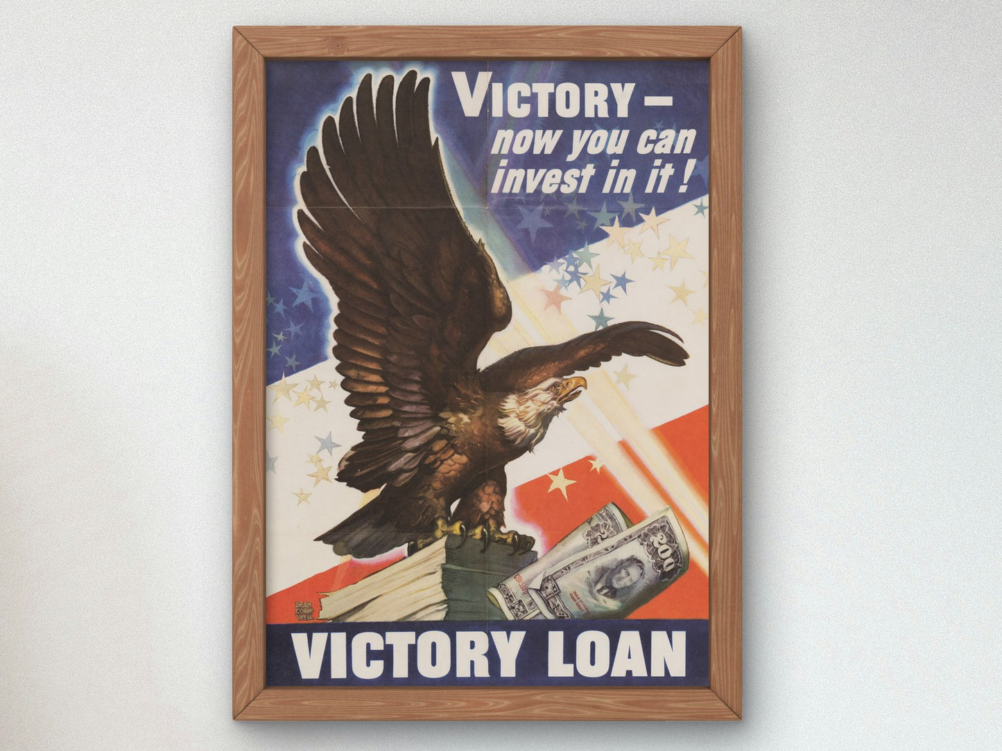 Victory now you can invest in it Victory Loan by Dean Cornwell 1945, Wall Art Print, Fine Art Reproduction, Museum Quality Decor, Poster