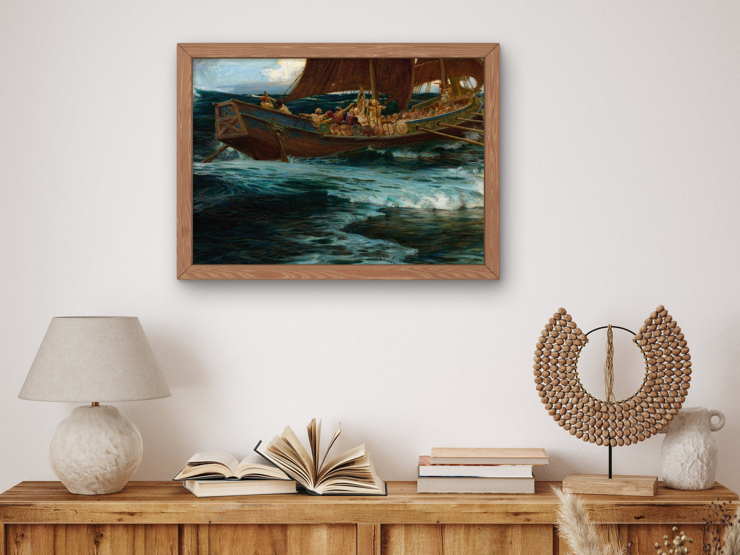 Wrath of the Sea God by Herbert James Draper 1904, Wall Art Print, Fine Art Reproduction, Museum Quality Decor, Poster