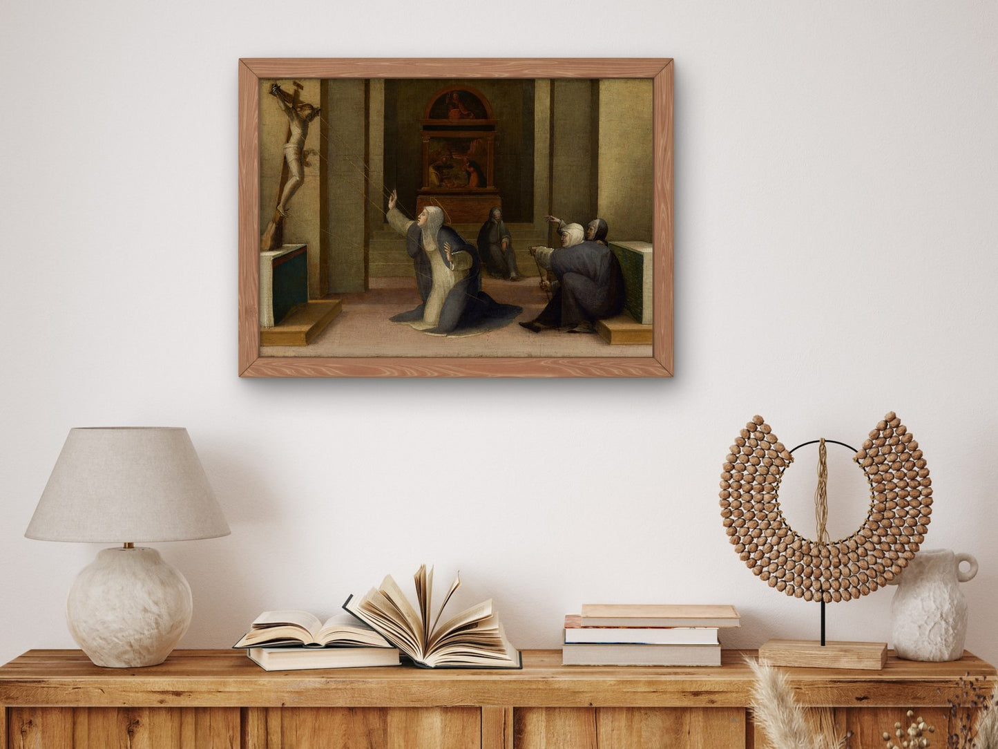 Saint Catherine of Siena Receiving the Stigmata by Domenico Beccafumi 1515, Wall Art Print, Fine Art Reproduction, Museum Quality Decor