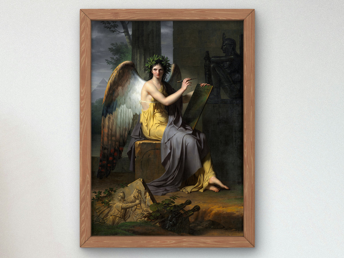 Clio, Muse of History by Charles Meynier 1800, Wall Art Print, Fine Art Reproduction, Museum Quality Decor, Poster