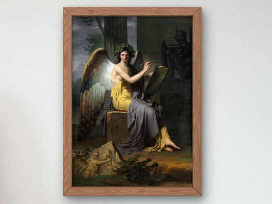 Clio, Muse of History by Charles Meynier 1800, Wall Art Print, Fine Art Reproduction, Museum Quality Decor, Poster