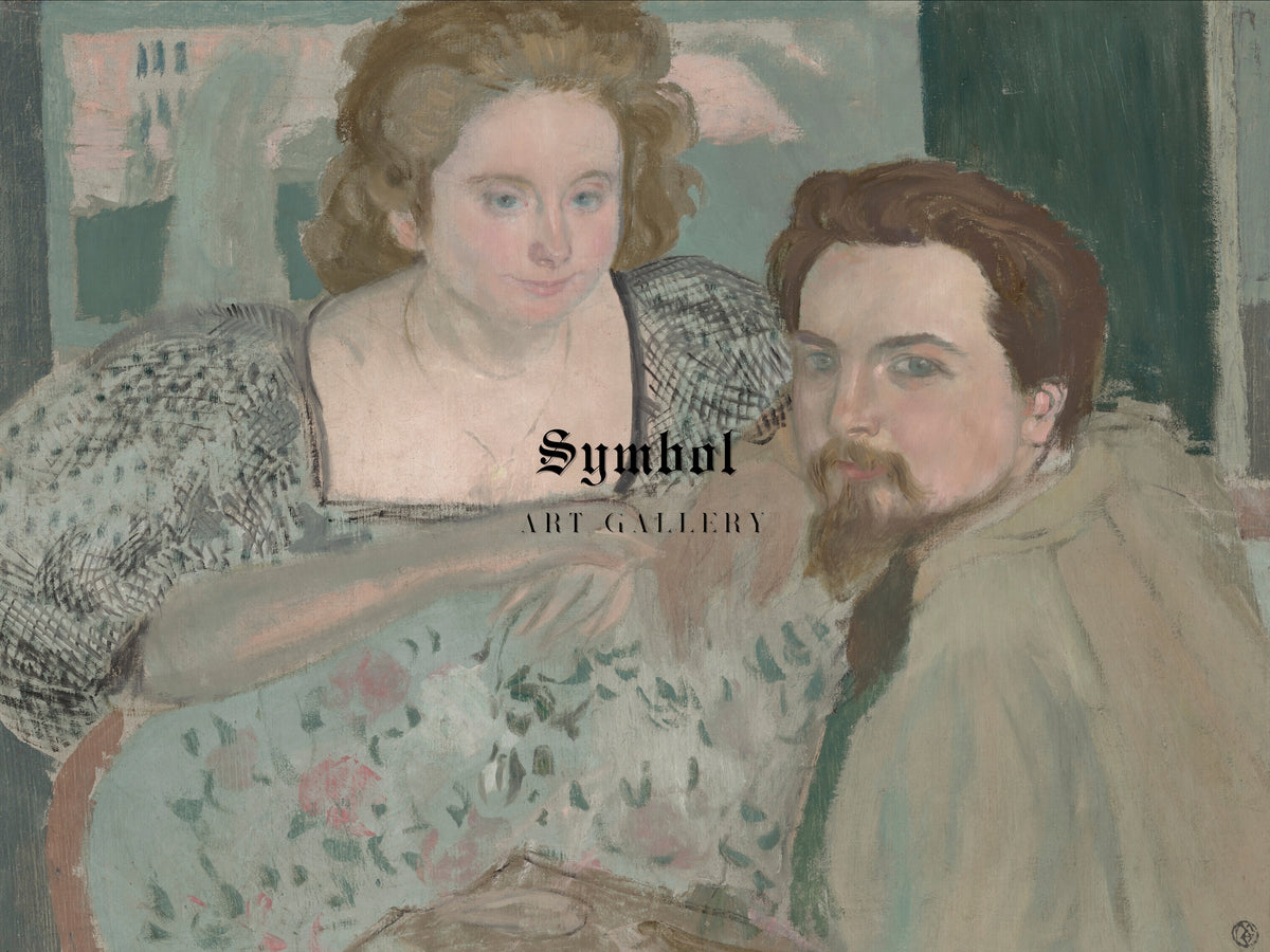Portrait de Marthe et Maurice by Maurice Denis 1896, Wall Art Print, Fine Art Reproduction, Museum Quality Decor, Poster