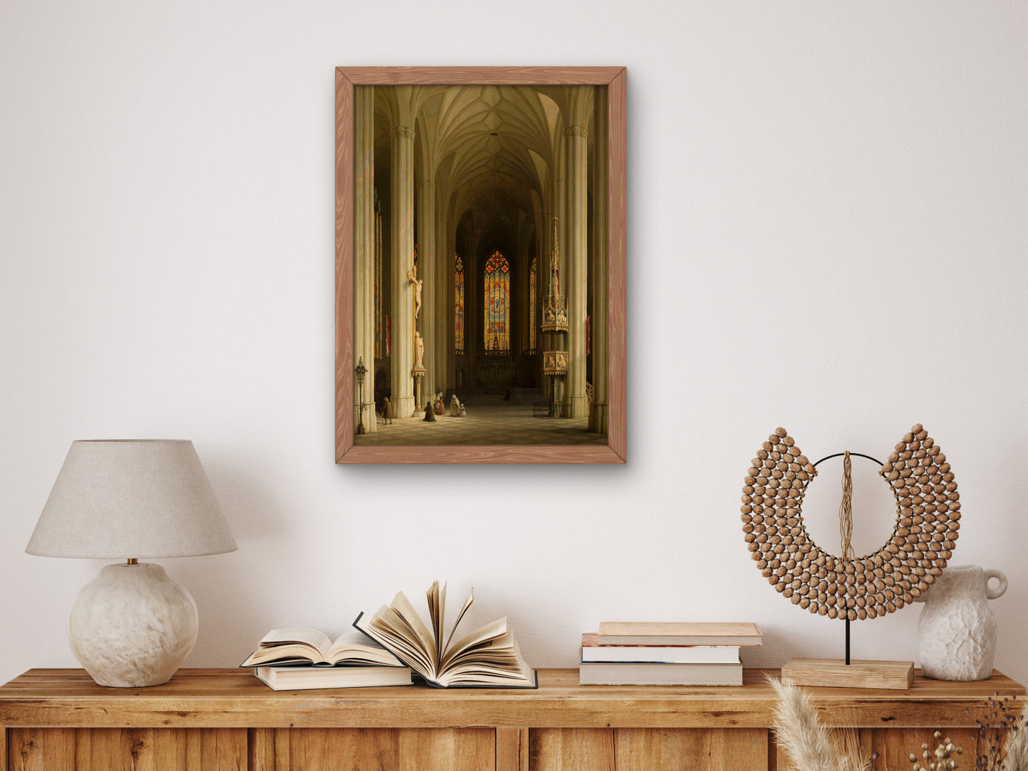 Gothic Church Interior by Max Emanuel Ainmiller 1844, Wall Art Print, Fine Art Reproduction, Museum Quality Decor, Poster