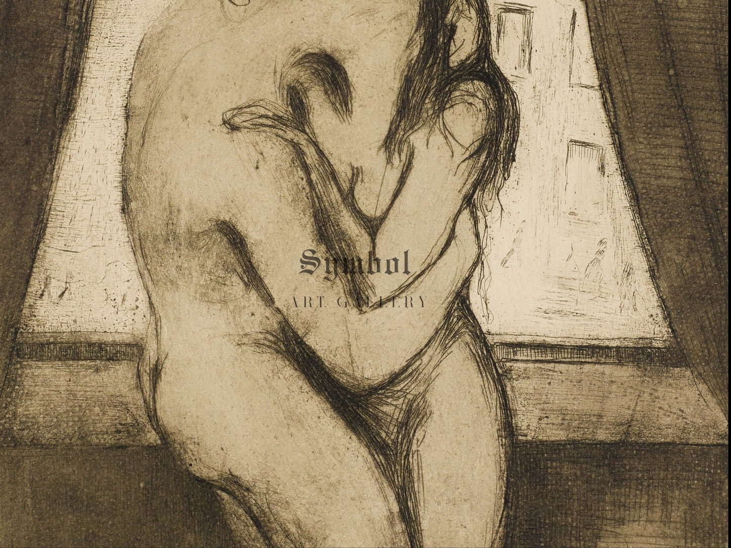 The Kiss by Edvard Munch 1895, Wall Art Print, Fine Art Reproduction, Museum Quality Decor, Poster