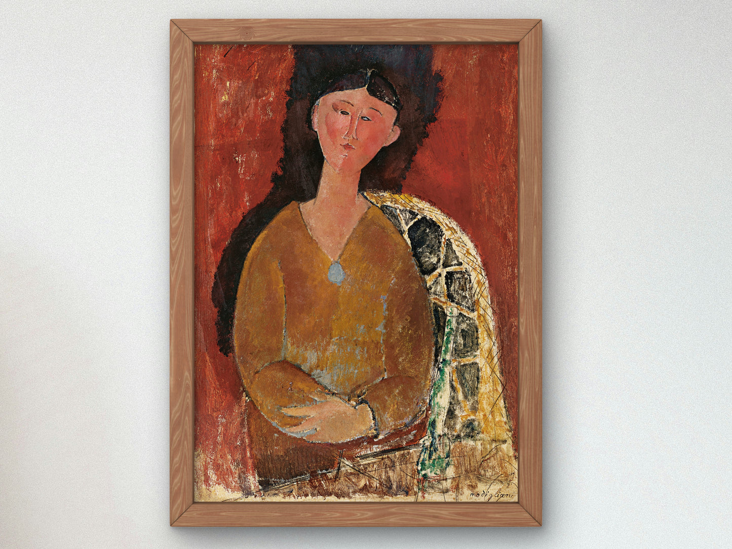 Beatrice Hastings Seated by Amedeo Modigliani 1915, Wall Art Print, Fine Art Reproduction, Museum Quality Decor, Poster