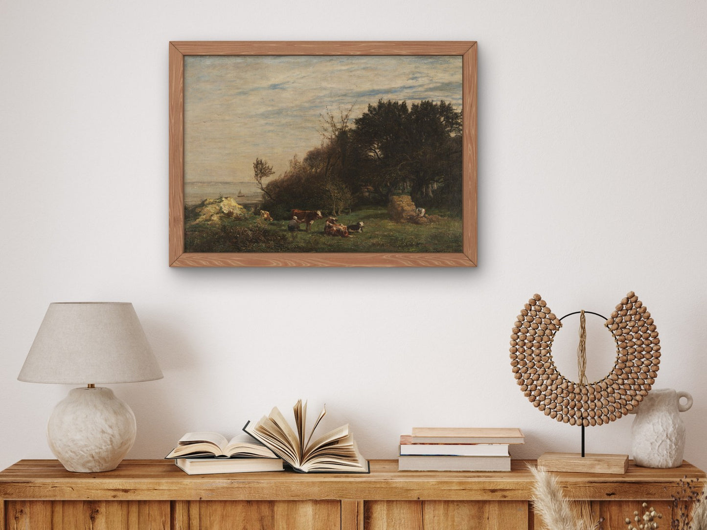The Farm at Saint Simeon by Eugène Boudin 1856, Wall Art Print, Fine Art Reproduction, Museum Quality Decor, Poster