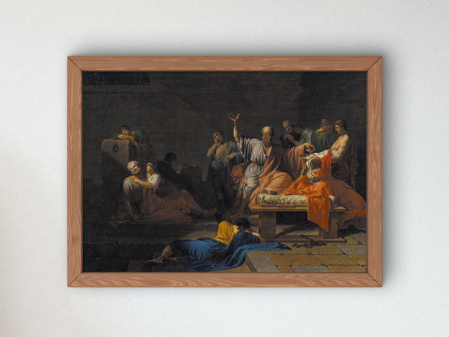 The Death of Socrates by Jean François Pierre Peyron 1786, Wall Art Print, Fine Art Reproduction, Museum Quality Decor, Poster