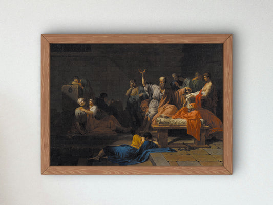 The Death of Socrates by Jean François Pierre Peyron 1786, Wall Art Print, Fine Art Reproduction, Museum Quality Decor, Poster