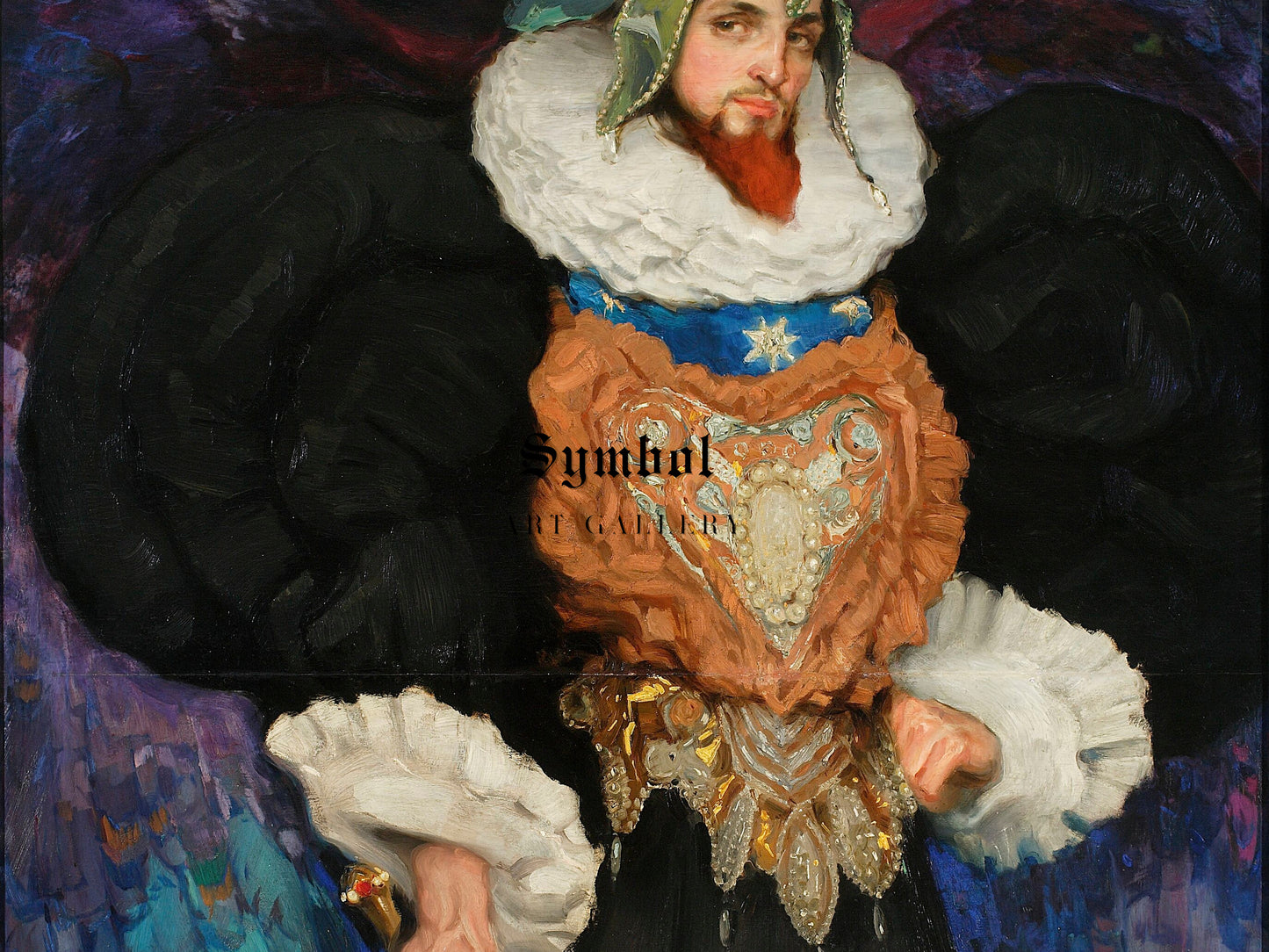 Portrait of Bronisław Brykner in Fanciful Costume by Kazimierz Stabrowski 1908, Wall Art Print, Fine Art Reproduction, Museum Quality Decor