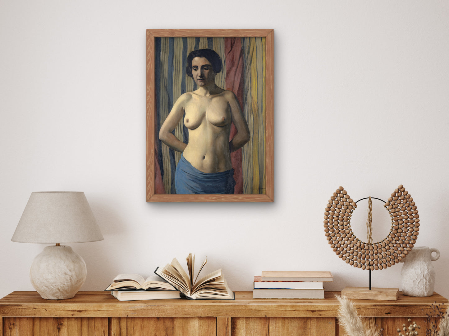 Nude with Blue Sash by Félix Vallotton 1922, Wall Art Print, Fine Art Reproduction, Museum Quality Decor, Poster