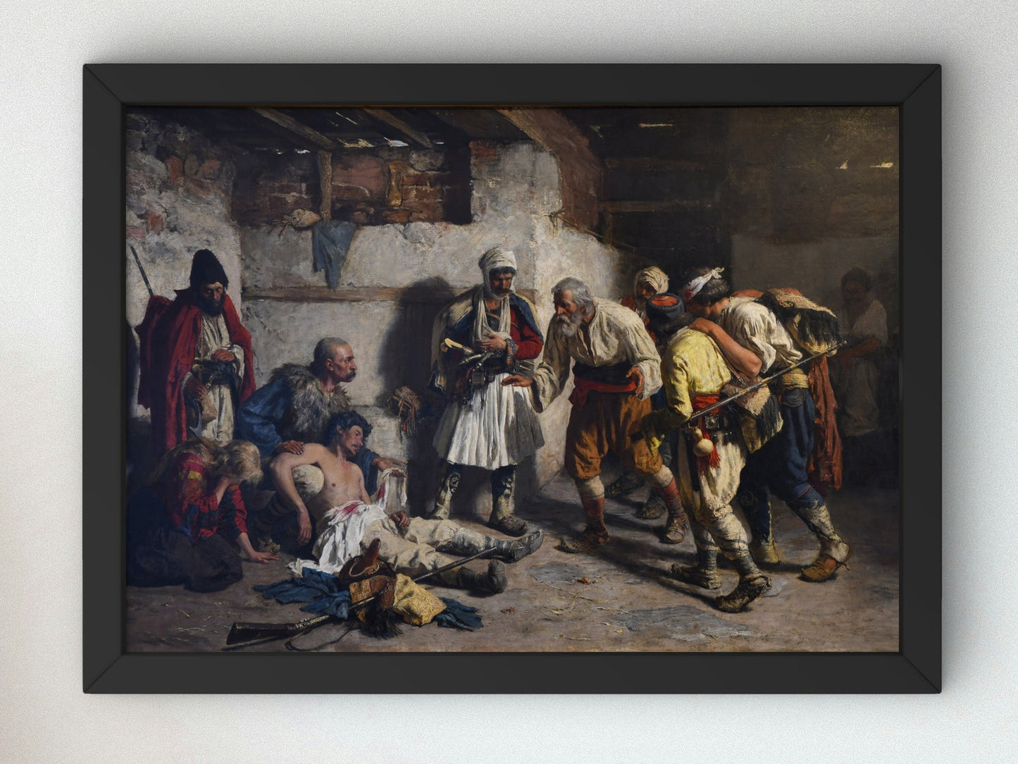 The Wounded Montenegrin by Paja Jovanović 1882, Wall Art Print, Fine Art Reproduction, Museum Quality Decor, Poster
