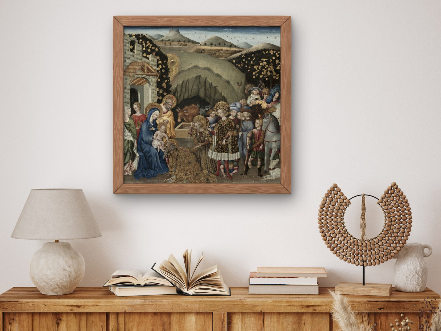 The Adoration of the Magi by Giovanni di Paolo 1440, Wall Art Print, Fine Art Reproduction, Museum Quality Decor, Poster