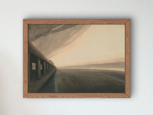 Royal Galleries of Ostend and Beach after the Storm by Léon Spilliaert 1907, Wall Art Print, Fine Art Reproduction, Museum Quality Decor