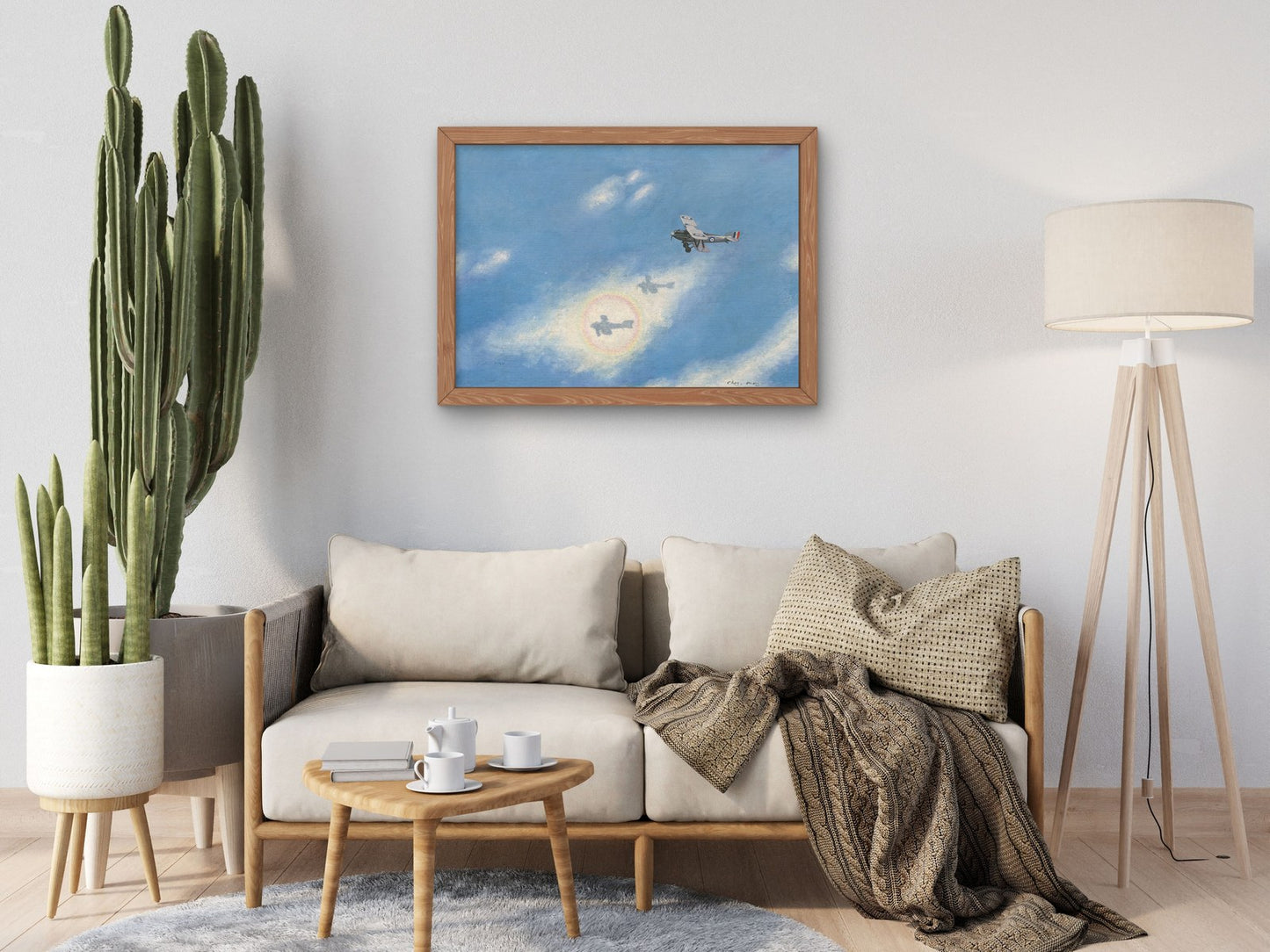 Wing Commander Norman Macmillan Flying Above Cloud Level by Charles Pears, Wall Art Print, Fine Art Reproduction, Museum Quality Decor