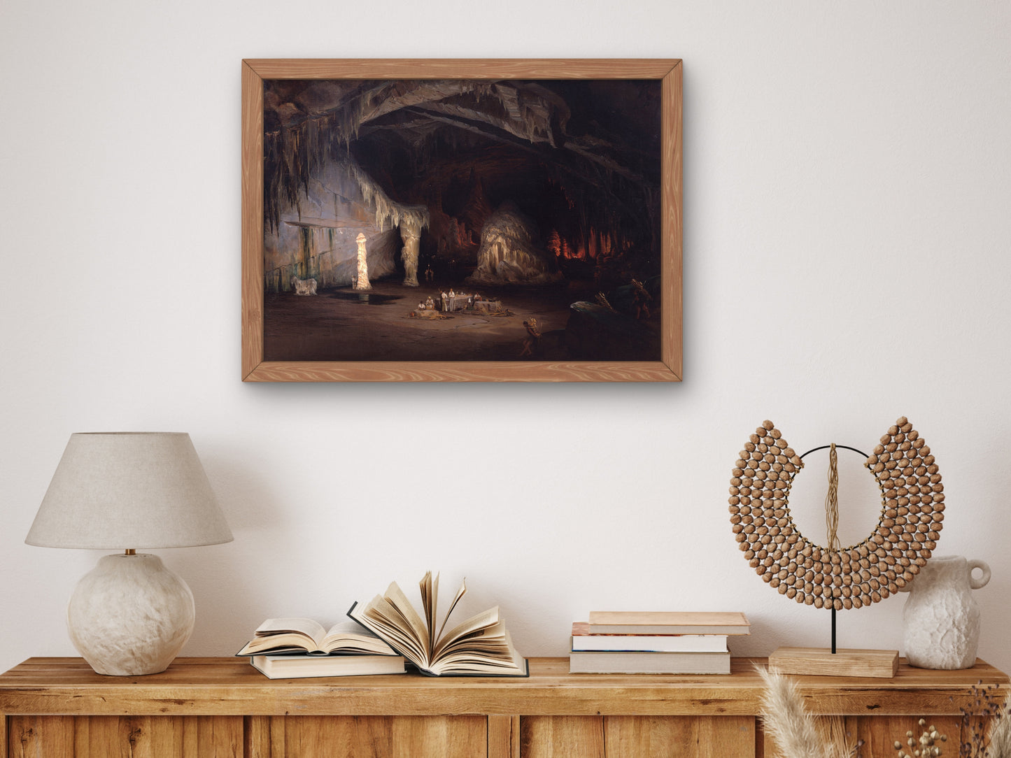 Grutas de Cacahuamilpa by Jean Baptiste Louis Gros 1835, Wall Art Print, Fine Art Reproduction, Museum Quality Decor, Poster