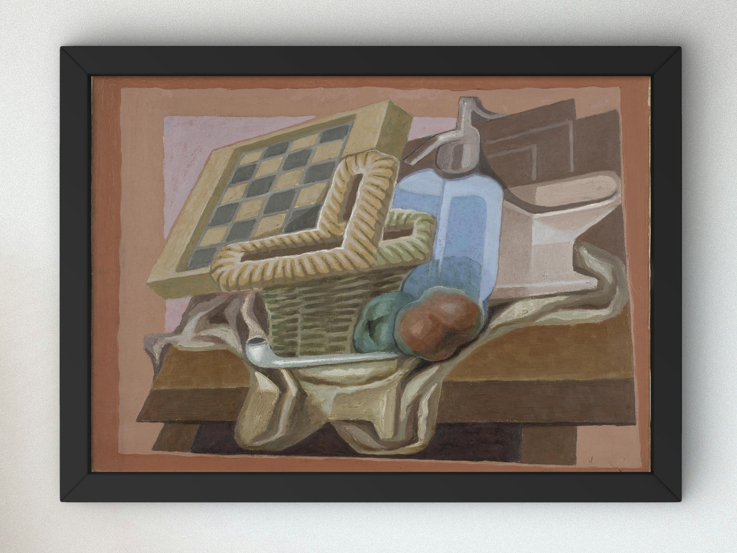 Basket and Siphon by Juan Gris 1925, Wall Art Print, Fine Art Reproduction, Museum Quality Decor, Poster