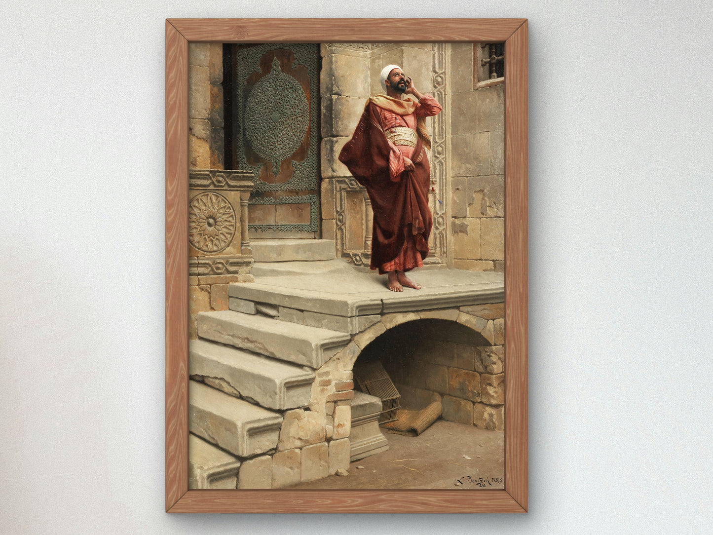 Calling the Faithful by Ludwig Deutsch 1893, Wall Art Print, Fine Art Reproduction, Museum Quality Decor, Poster