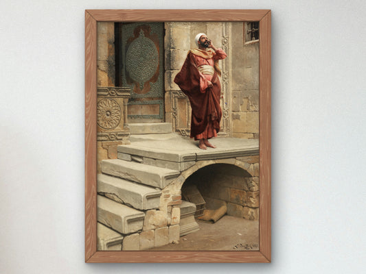 Calling the Faithful by Ludwig Deutsch 1893, Wall Art Print, Fine Art Reproduction, Museum Quality Decor, Poster