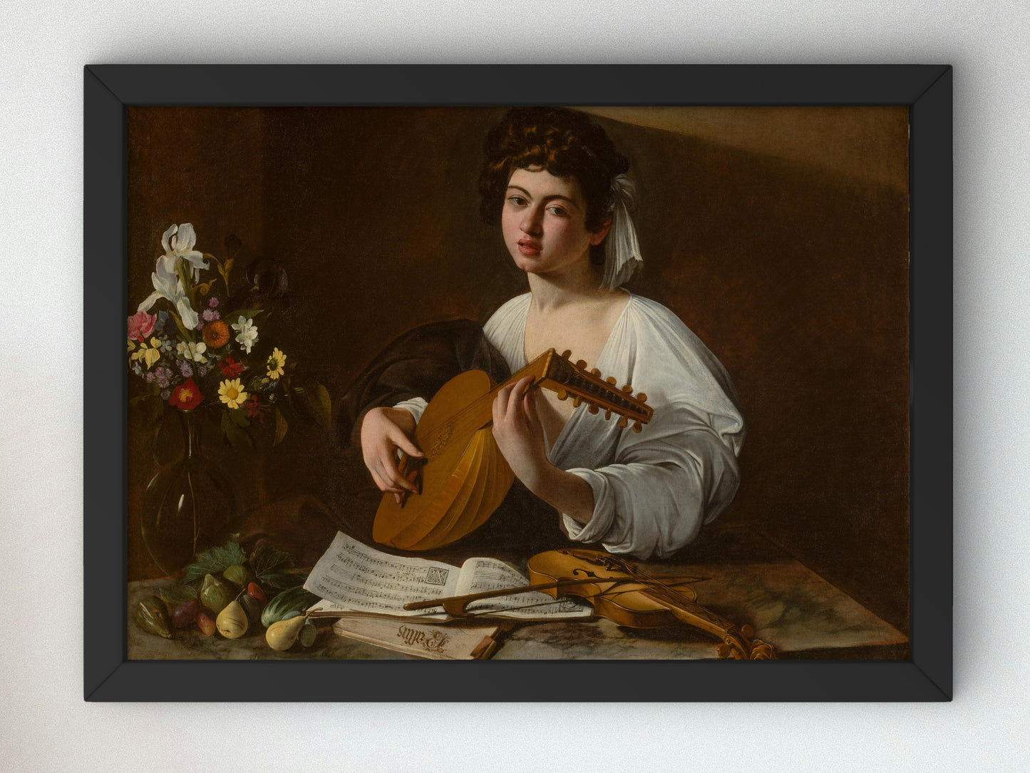 The Lute Player by Caravaggio 1595, Wall Art Print, Fine Art Reproduction, Museum Quality Decor, Poster