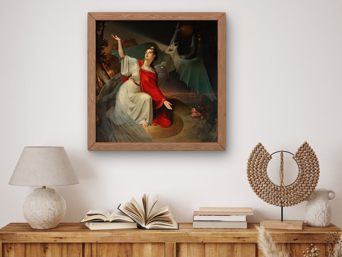 Austria and Cholera by Leopold Bucher 1835, Wall Art Print, Fine Art Reproduction, Museum Quality Decor, Poster