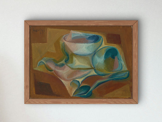 Bol et Pomme by Juan Gris 1923, Wall Art Print, Fine Art Reproduction, Museum Quality Decor, Poster