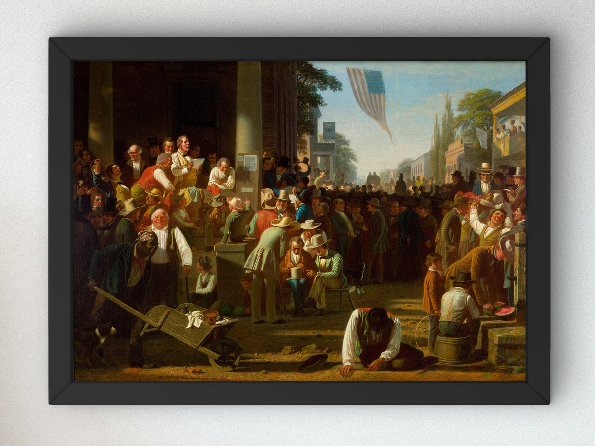 The Verdict of the People by George Caleb Bingham 1854, Wall Art Print, Fine Art Reproduction, Museum Quality Decor, Poster