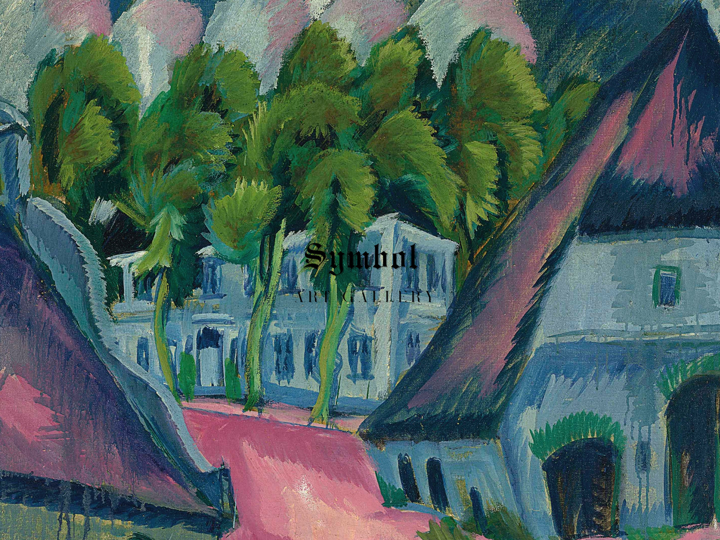 Gut Staberhof III by Ernst Ludwig Kirchner 1913, Wall Art Print, Fine Art Reproduction, Museum Quality Decor, Poster