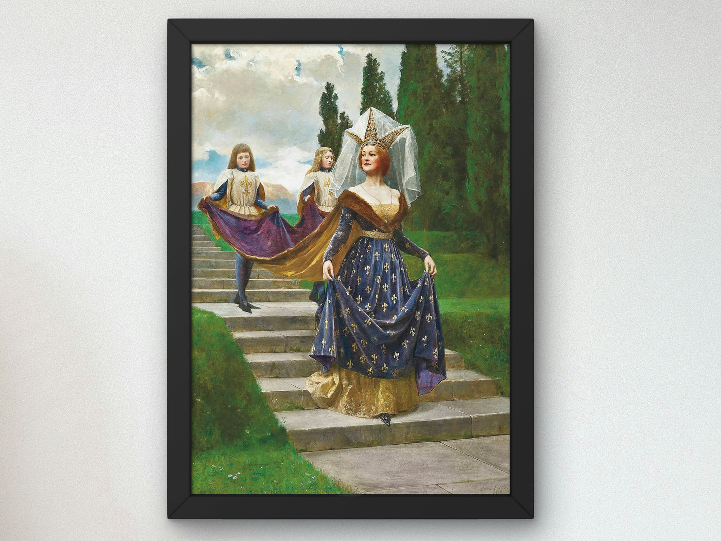 A Great Lady by John Collier 1910, Wall Art Print, Fine Art Reproduction, Museum Quality Decor, Poster
