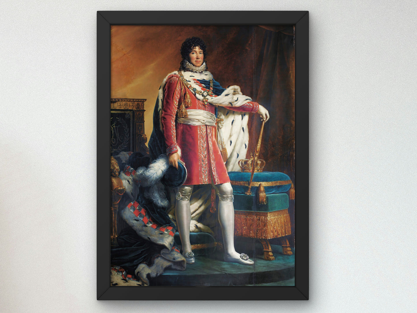 Portrait of Joachim Napoléon Murat by Jean Auguste Dominique Ingres 1867, Wall Art Print, Fine Art Reproduction, Museum Quality Decor