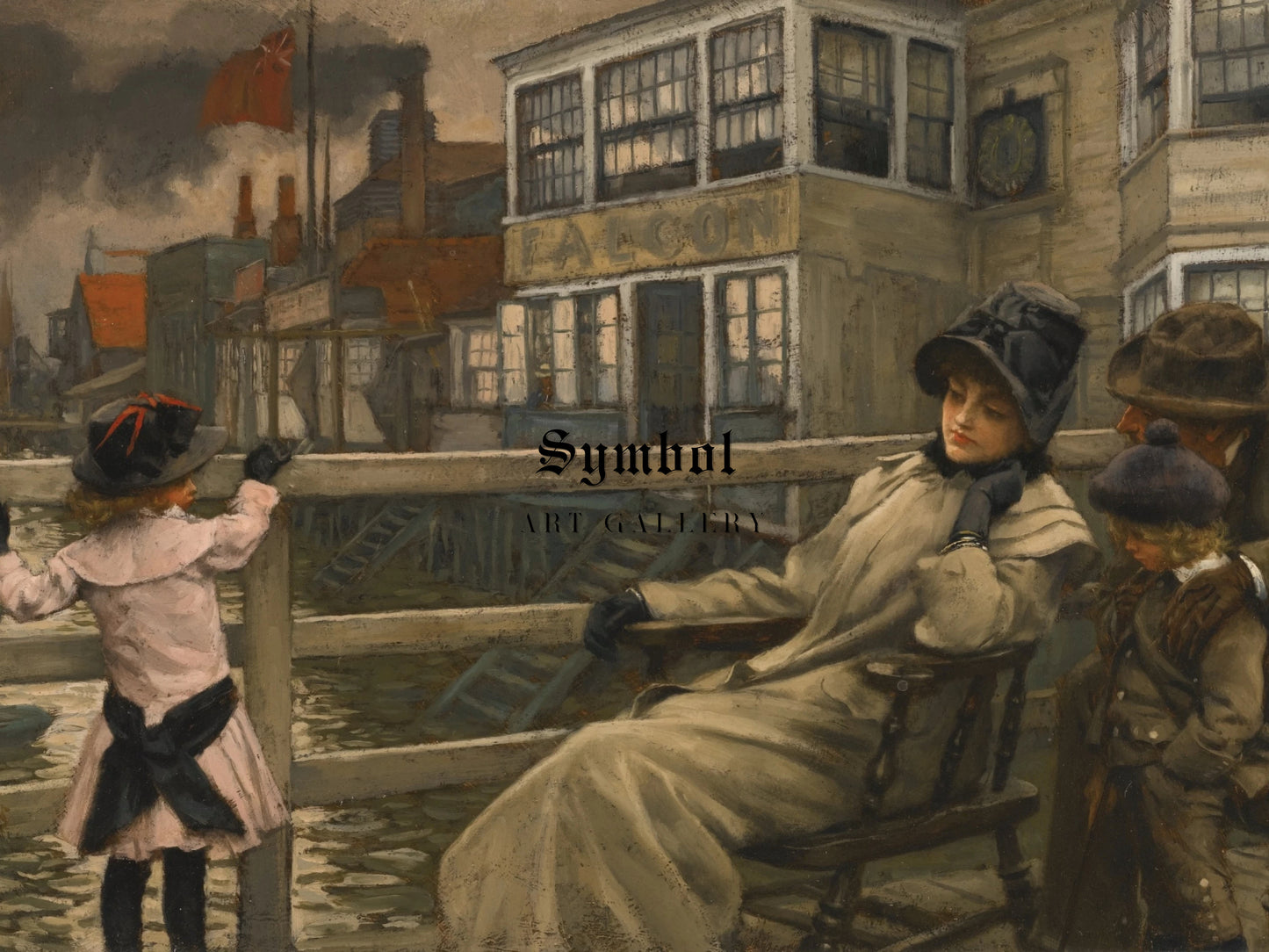Waiting for the Ferry by James Tissot 1876, Wall Art Print, Fine Art Reproduction, Museum Quality Decor, Poster
