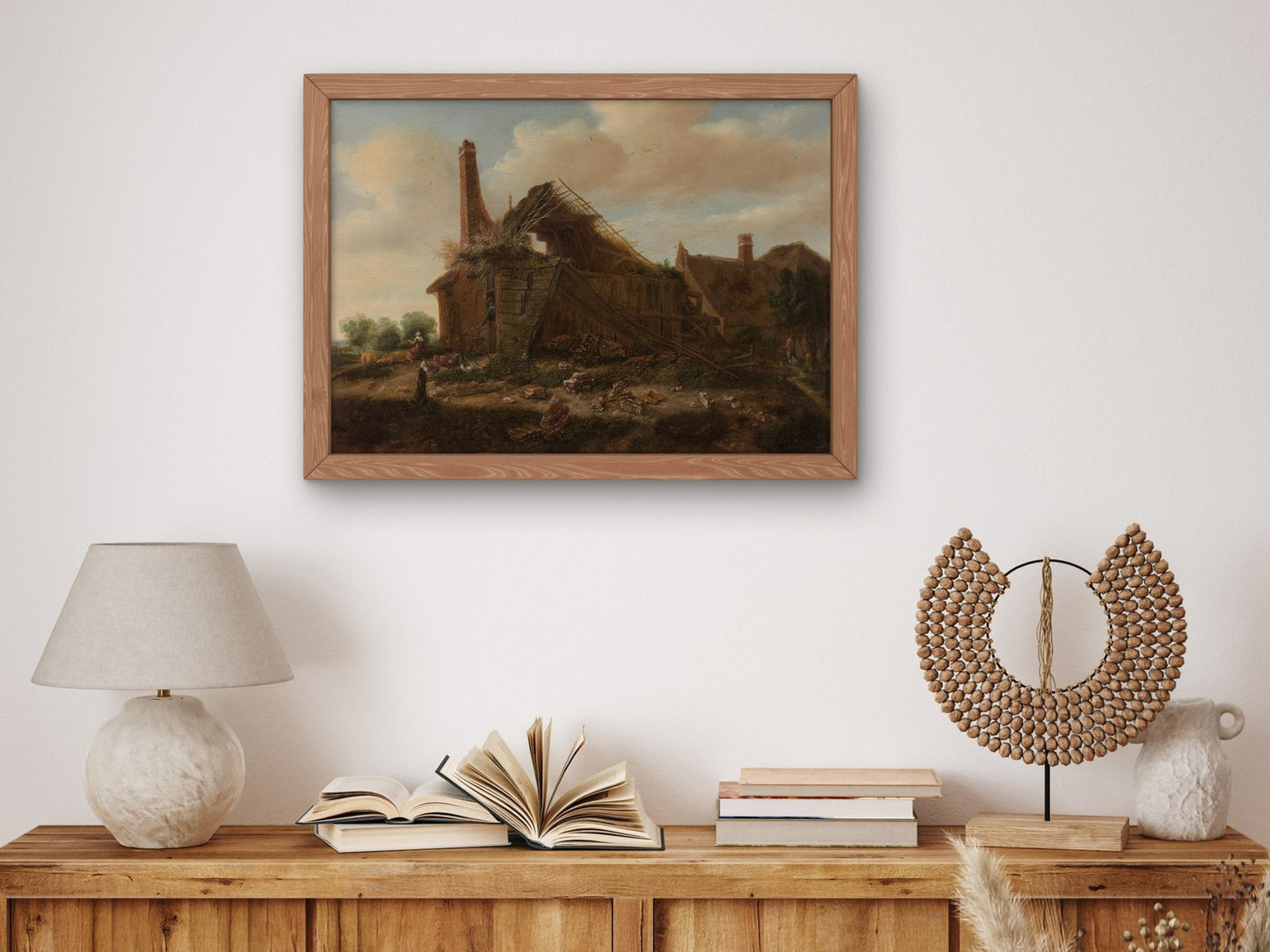 Farmhouse in Ruins by Emanuel Murant, Wall Art Print, Fine Art Reproduction, Museum Quality Decor, Poster