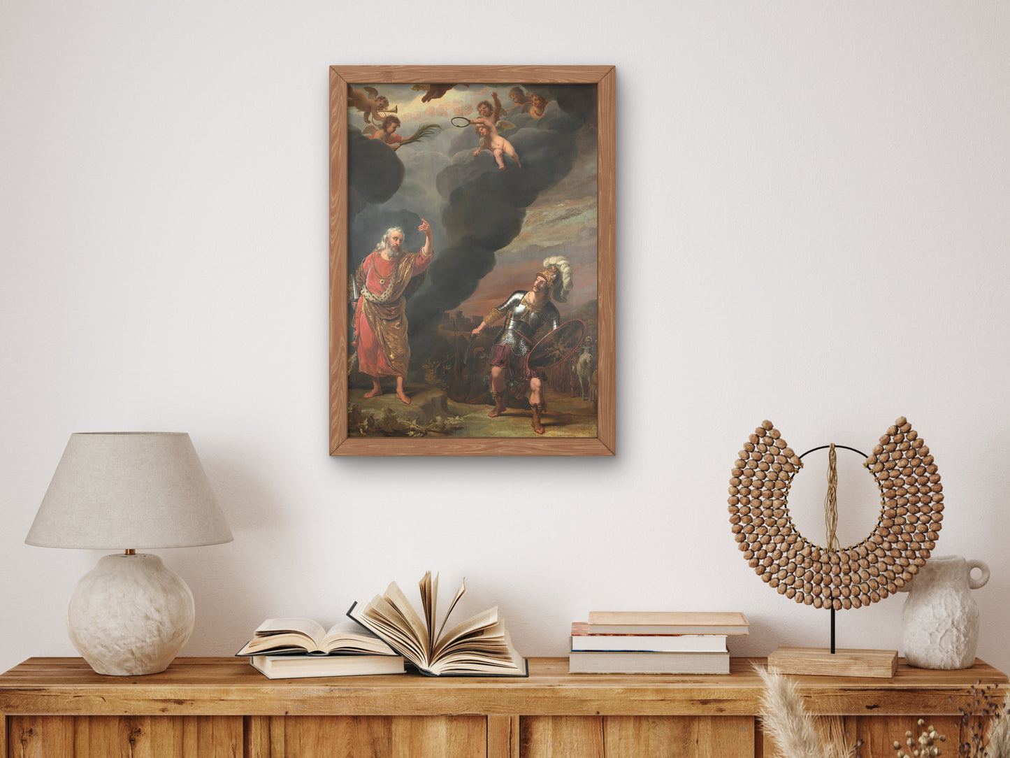 The Captain of God's Army Appearing to Joshua by Ferdinand Bol 1660, Wall Art Print, Fine Art Reproduction, Museum Quality Decor, Poster