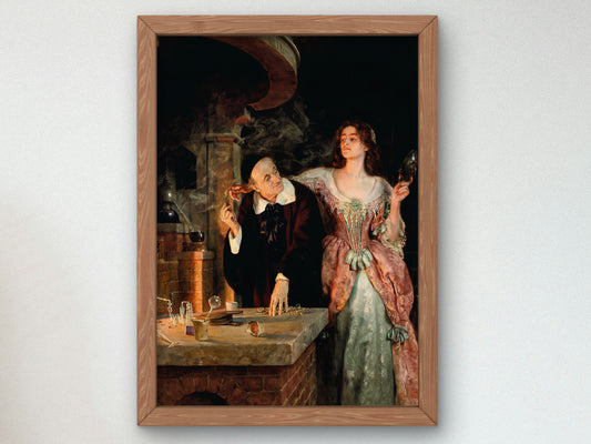 The Laboratory by John Collier 1895, Wall Art Print, Fine Art Reproduction, Museum Quality Decor, Poster