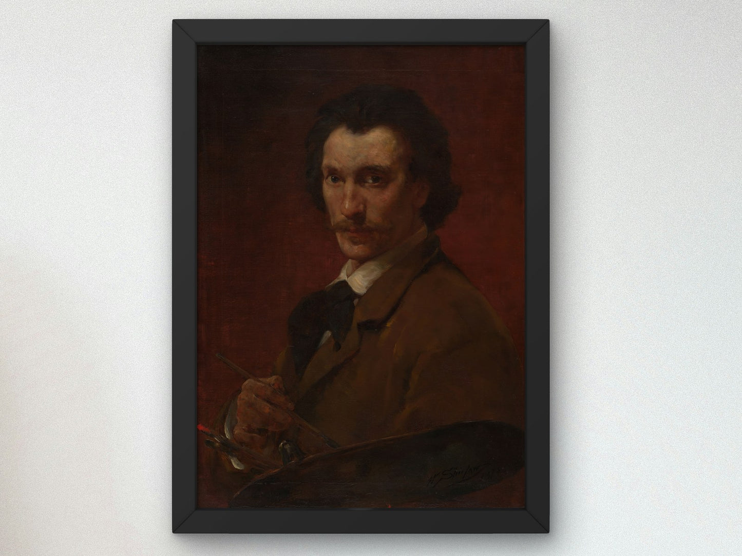 Self Portrait by Walter Shirlaw 1878, Wall Art Print, Fine Art Reproduction, Museum Quality Decor, Poster