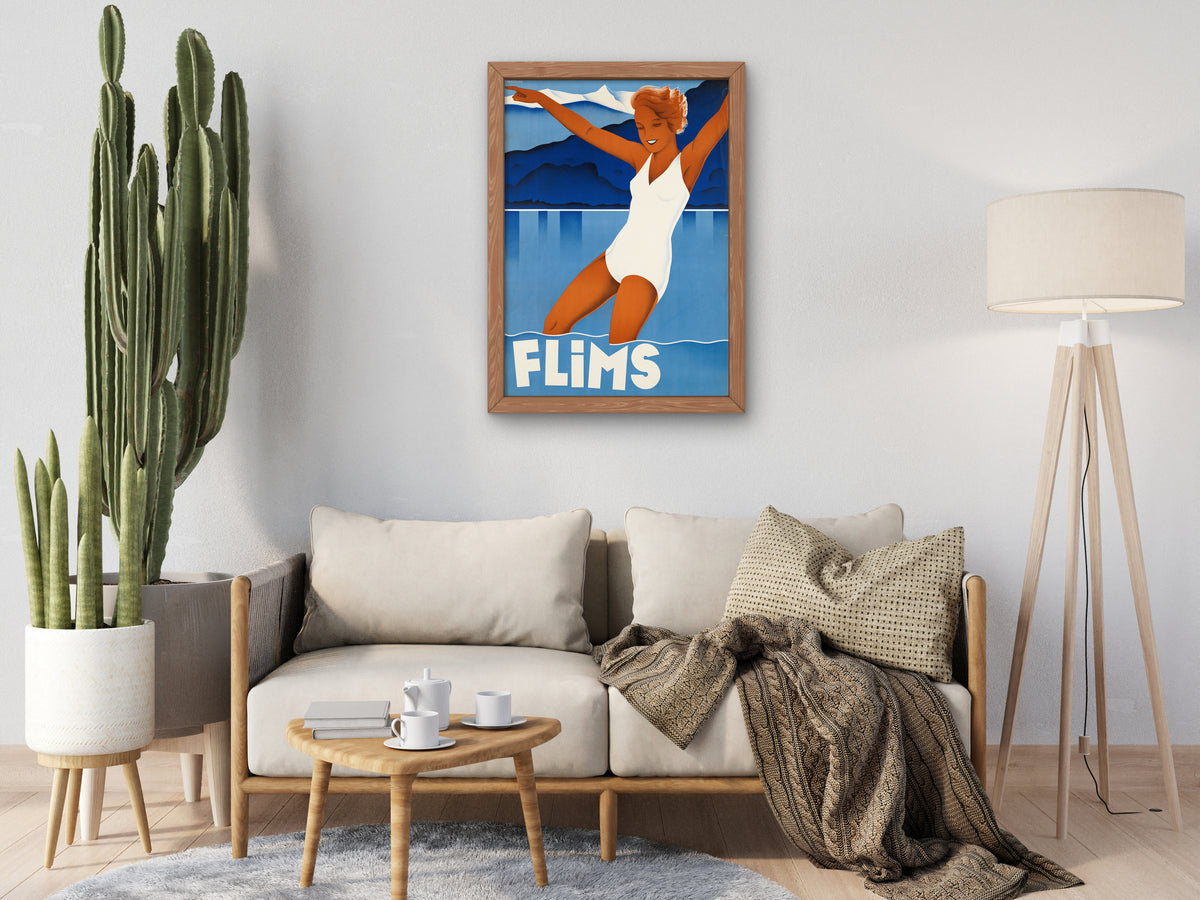 Flims by Anonymous, Wall Art Print, Fine Art Reproduction, Museum Quality Decor, Poster