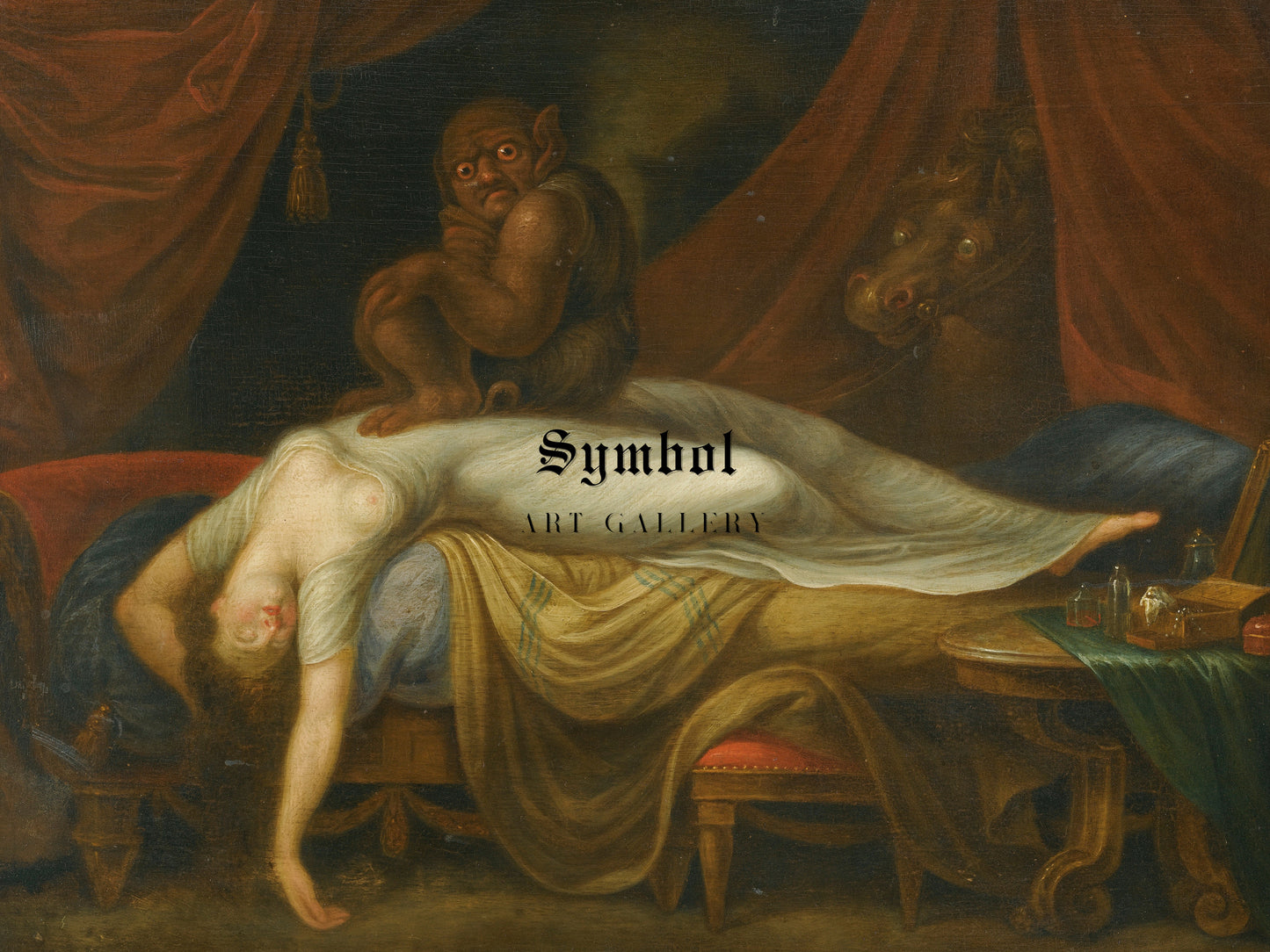 The Nightmare by Johann Heinrich Füssli 1781, Wall Art Print, Fine Art Reproduction, Museum Quality Decor, Poster