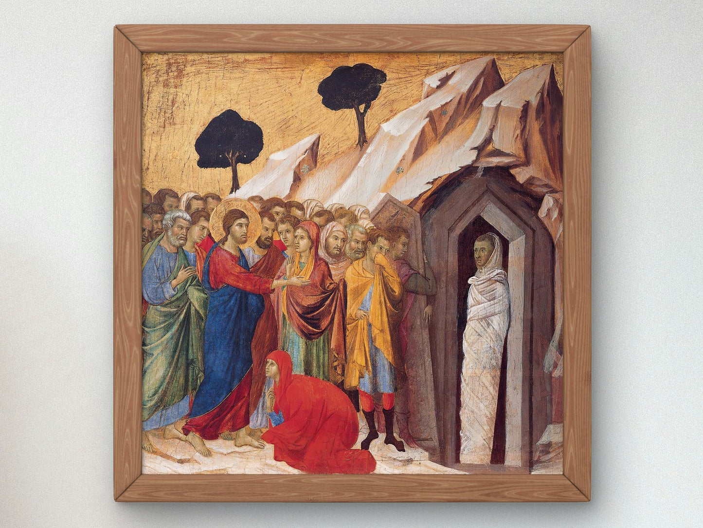 The Raising of Lazarus by Duccio di Buoninsegna 1311, Wall Art Print, Fine Art Reproduction, Museum Quality Decor, Poster