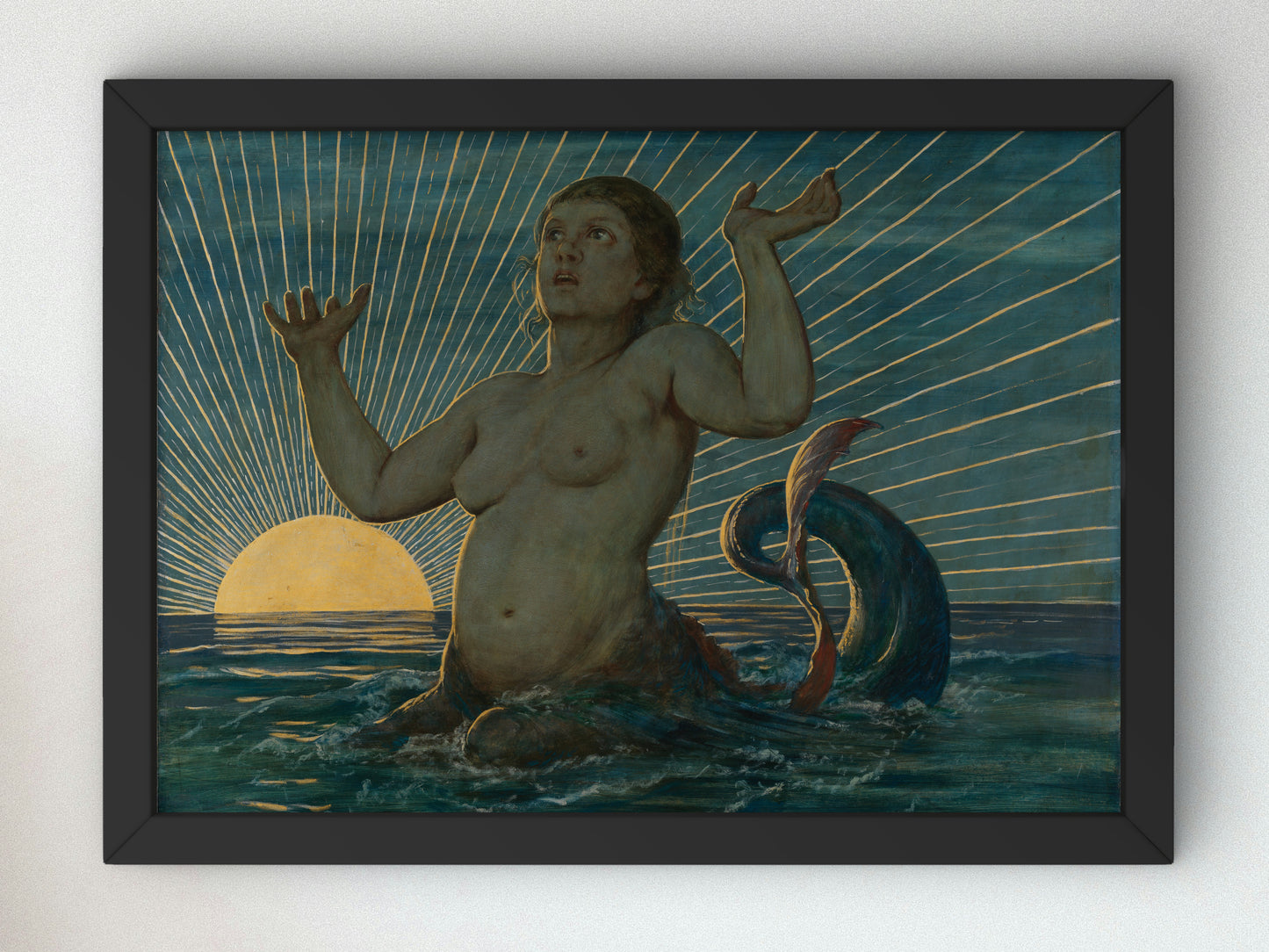Awakening of the Sea by Hans Thoma 1893, Wall Art Print, Fine Art Reproduction, Museum Quality Decor, Poster