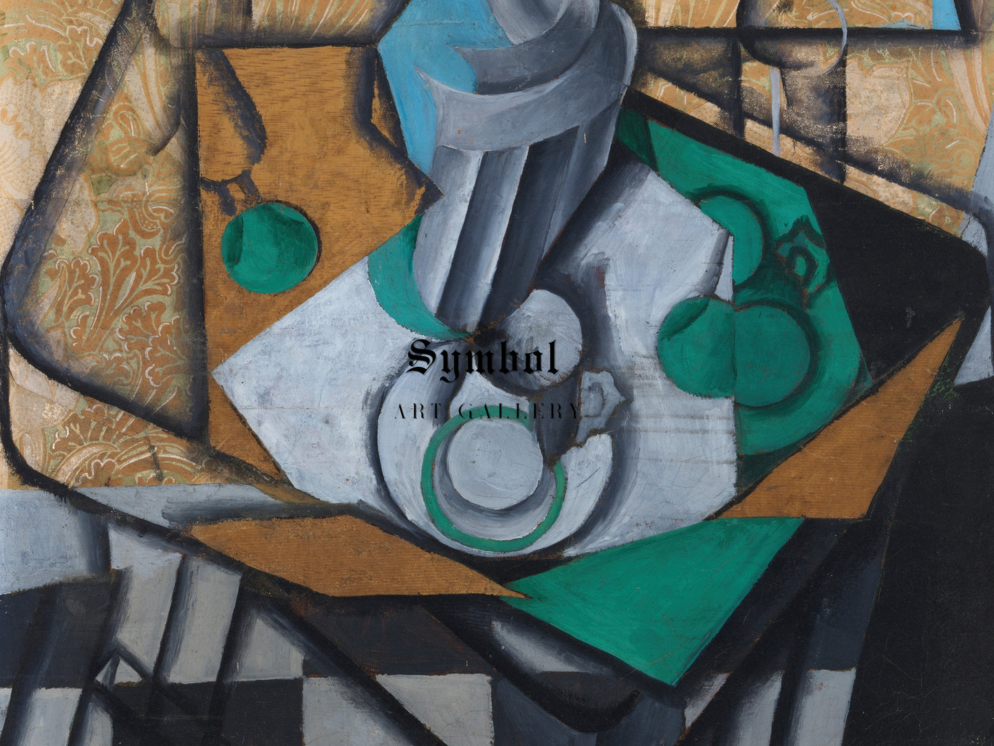 Carafe, Cups and Glasses by Juan Gris 1913, Wall Art Print, Fine Art Reproduction, Museum Quality Decor, Poster